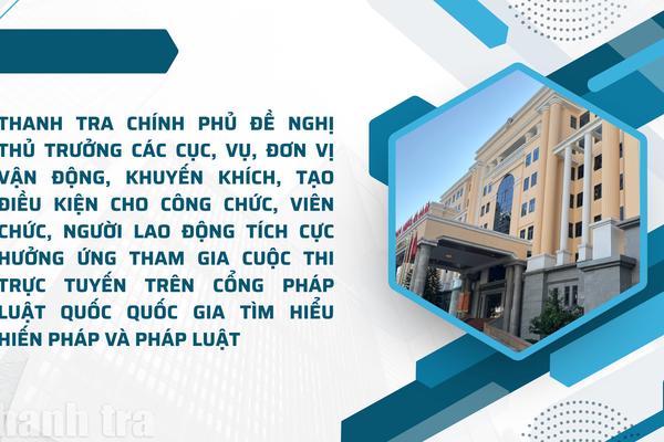 Lan tỏa tinh thần tìm hiểu Hiến pháp, pháp luật trong Thanh tra Chính phủ