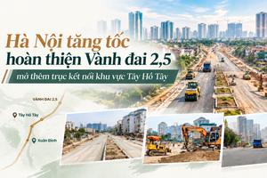 Hà Nội tăng tốc hoàn thiện Vành đai 2,5, mở thêm trục kết nối khu vực Tây Hồ Tây