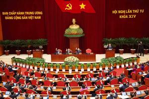 Hình ảnh tại phiên khai mạc Hội nghị Trung ương 4 khóa XIV