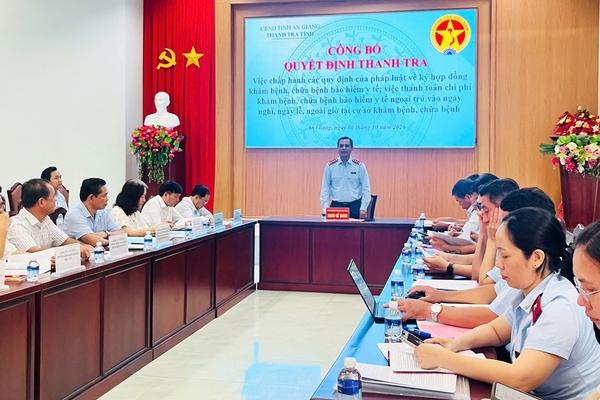 An Giang: Thanh tra việc thanh toán chi phí khám, chữa bệnh bảo hiểm y tế tại 6 cơ sở