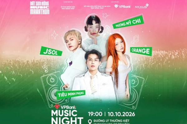 VPBank Đất Sen Hồng Music Marathon 2026 lộ dàn line-up gây sốt