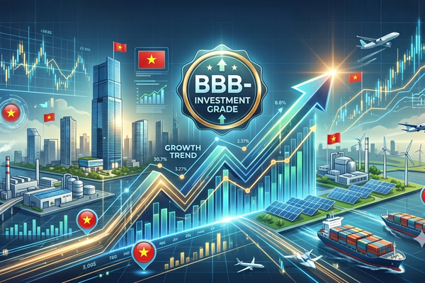 R&I nâng xếp hạng tín nhiệm quốc gia của Việt Nam lên mức BBB-, triển vọng “Ổn định”