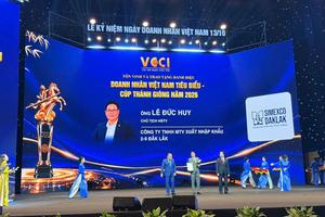 Một Tỉnh ủy viên Đắk Lắk được vinh danh Doanh nhân Việt Nam tiêu biểu 2026