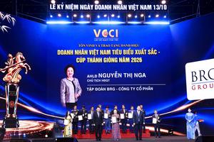 Anh hùng Lao động Nguyễn Thị Nga được vinh danh Doanh nhân Việt Nam tiêu biểu xuất sắc – Cúp Thánh Gióng năm 2026