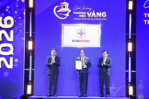 EVNHCMC đạt giải Thương hiệu Vàng TPHCM
