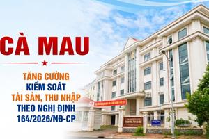 Cà Mau tăng cường kiểm soát tài sản, thu nhập theo Nghị định 164/2026/NĐ-CP