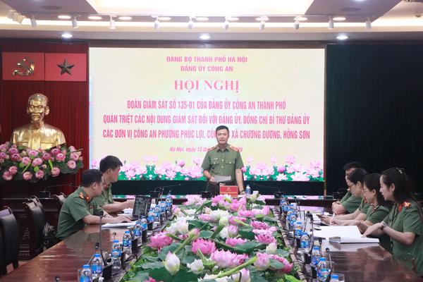 Công an Hà Nội: Giám sát Đảng ủy Công an phường Phúc Lợi, xã Chương Dương, Hồng Sơn