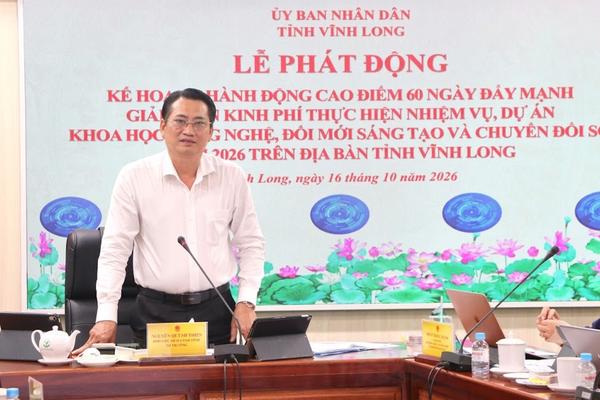 Vĩnh Long phát động cao điểm 60 ngày giải ngân kinh phí khoa học, công nghệ