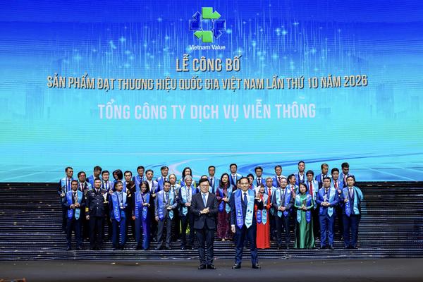 Ba dịch vụ của VNPT đạt Thương hiệu quốc gia Việt Nam năm 2026