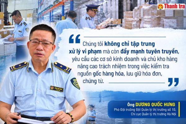 Quản lý thị trường Hà Nội tăng kiểm soát kho hàng, ngăn hàng lậu từ điểm tập kết