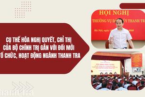 Cụ thể hóa nghị quyết, chỉ thị của Bộ Chính trị gắn với đổi mới tổ chức, hoạt động ngành Thanh tra