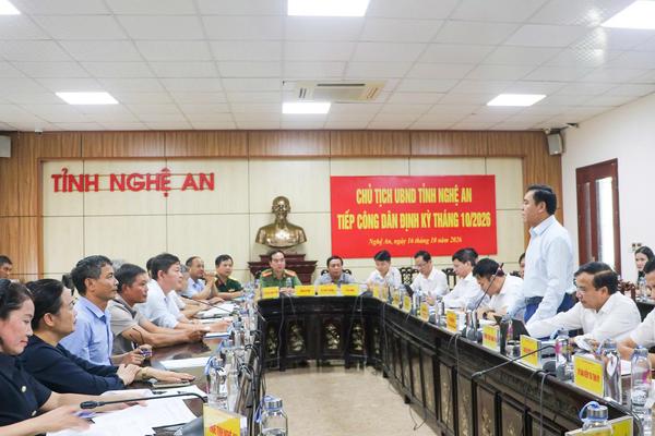 Nghệ An: Chủ tịch UBND tỉnh kết luận 7 vụ việc tại phiên tiếp công dân định kỳ tháng 10