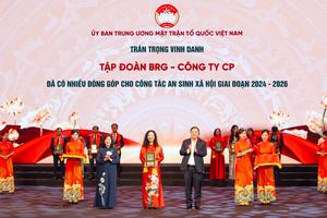 Tập đoàn BRG được vinh danh vì những đóng góp tích cực cho công tác an sinh xã hội