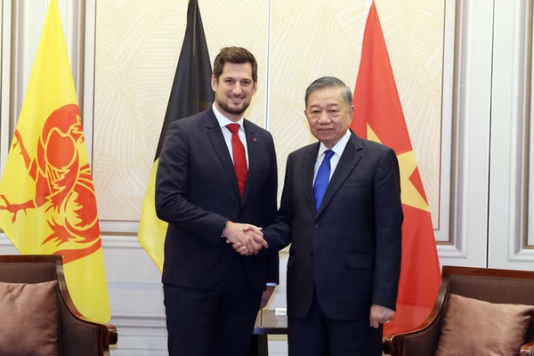 Tổng Bí thư, Chủ tịch nước Tô Lâm tiếp Bộ trưởng, Thủ hiến vùng Wallonie