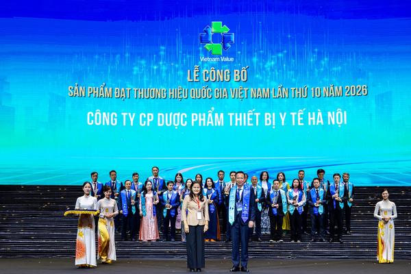 Hapharco được vinh danh Thương hiệu Quốc gia 2026: Khẳng định uy tín trong ngành dược phẩm