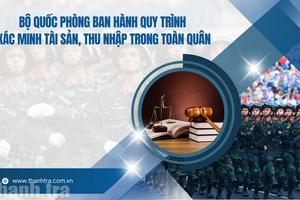 Bộ Quốc phòng ban hành quy trình xác minh tài sản, thu nhập trong toàn quân