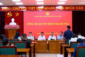 Thanh tra Thành phố Quảng Ninh công bố quyết định thanh tra tại một số doanh nghiệp