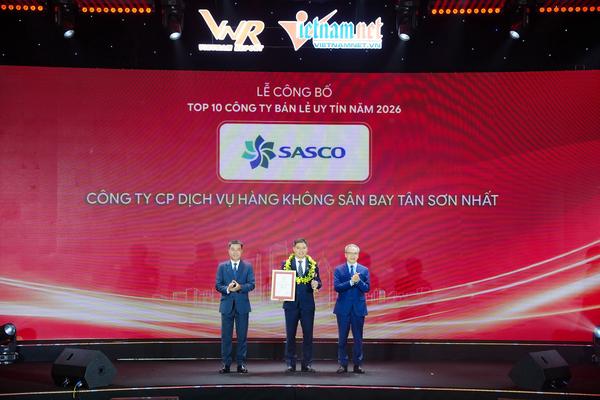 SASCO ghi dấu kép tại bảng xếp hạng uy tín bán lẻ và lợi nhuận năm 2026
