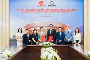 VINGROUP VÀ LEGENDS GLOBAL công bố quan hệ đối tác chiến lược về sân vận động VINFAST - TRỐNG ĐỒNG