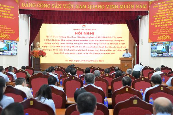 Hội nghị trực tuyến toàn quốc quán triệt, hướng dẫn thực hiện Bộ chỉ số về phòng, chống tham nhũng và Bộ tiêu chí về trách nhiệm giải trình