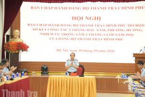Đảng ủy Thanh tra Chính phủ tập trung thực hiện nhiệm vụ trọng tâm năm 2026