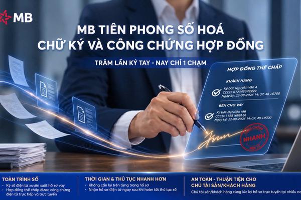 MB tiên phong ký số: Trăm lần ký tay – nay chỉ 1 chạm